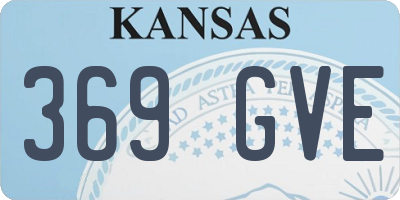 KS license plate 369GVE