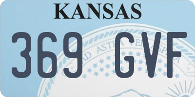 KS license plate 369GVF