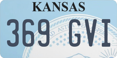 KS license plate 369GVI