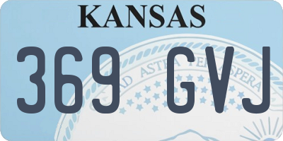 KS license plate 369GVJ
