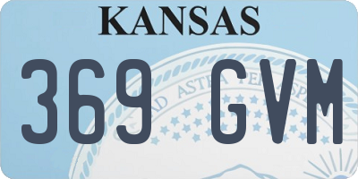 KS license plate 369GVM
