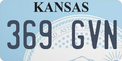 KS license plate 369GVN