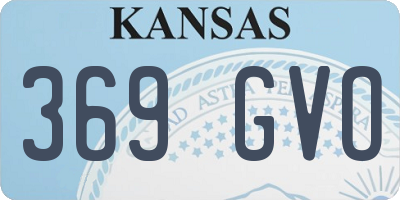 KS license plate 369GVO