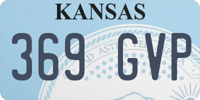 KS license plate 369GVP