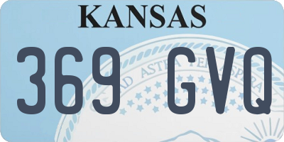 KS license plate 369GVQ