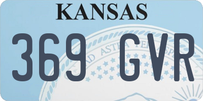 KS license plate 369GVR