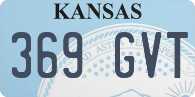 KS license plate 369GVT