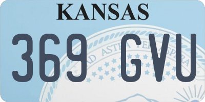 KS license plate 369GVU