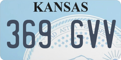 KS license plate 369GVV