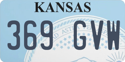 KS license plate 369GVW