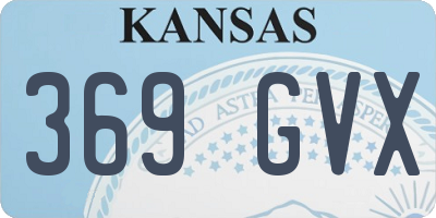 KS license plate 369GVX
