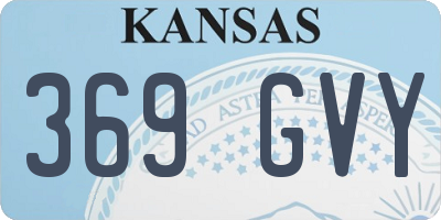 KS license plate 369GVY