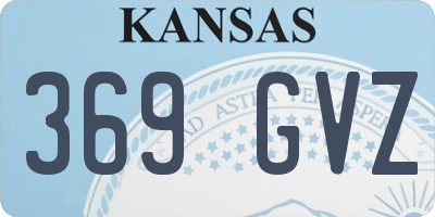 KS license plate 369GVZ