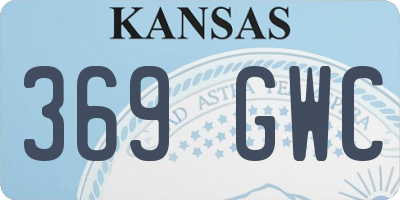 KS license plate 369GWC