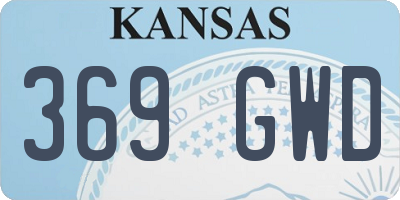 KS license plate 369GWD