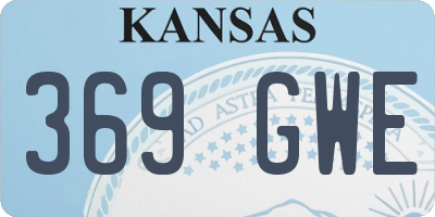 KS license plate 369GWE