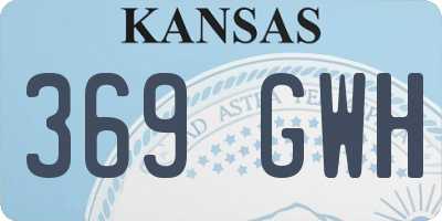KS license plate 369GWH
