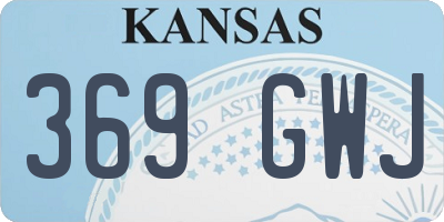 KS license plate 369GWJ