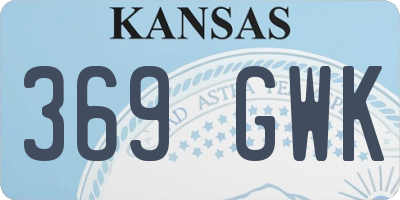 KS license plate 369GWK