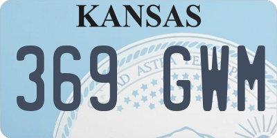 KS license plate 369GWM