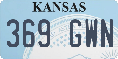 KS license plate 369GWN