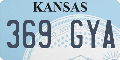 KS license plate 369GYA
