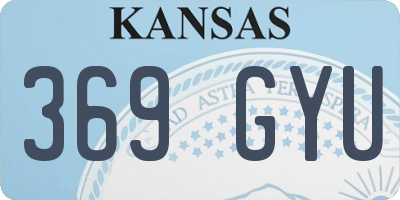 KS license plate 369GYU