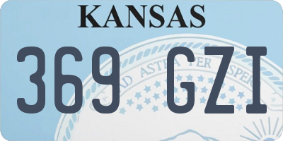 KS license plate 369GZI