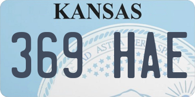 KS license plate 369HAE