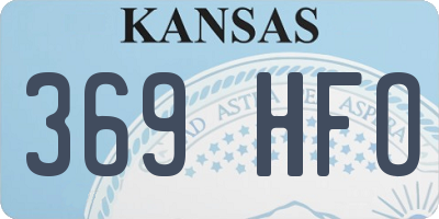 KS license plate 369HFO