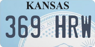 KS license plate 369HRW