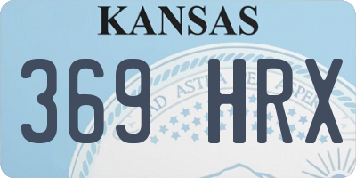 KS license plate 369HRX