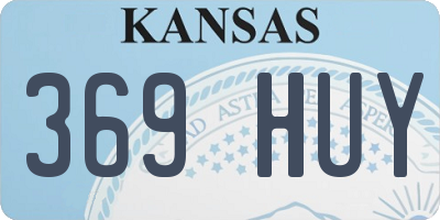 KS license plate 369HUY