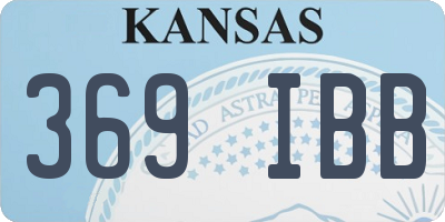 KS license plate 369IBB