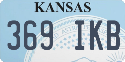KS license plate 369IKB