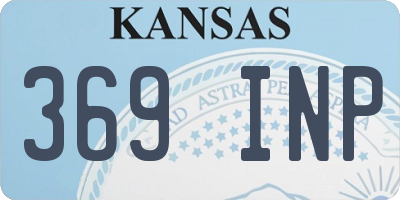 KS license plate 369INP