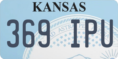 KS license plate 369IPU