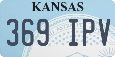KS license plate 369IPV