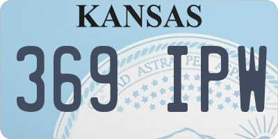 KS license plate 369IPW