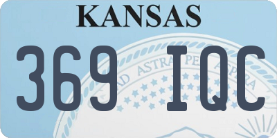 KS license plate 369IQC