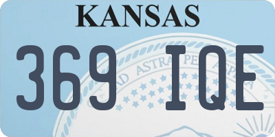 KS license plate 369IQE