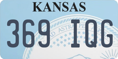 KS license plate 369IQG