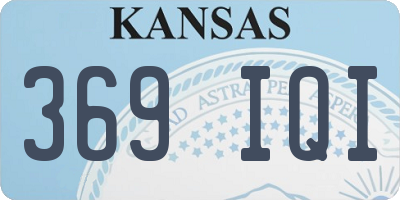 KS license plate 369IQI
