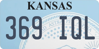KS license plate 369IQL