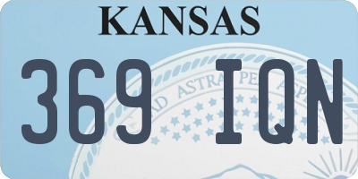 KS license plate 369IQN