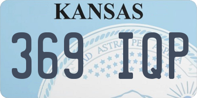 KS license plate 369IQP