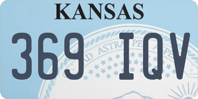 KS license plate 369IQV