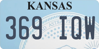 KS license plate 369IQW