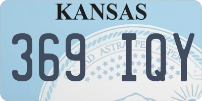 KS license plate 369IQY