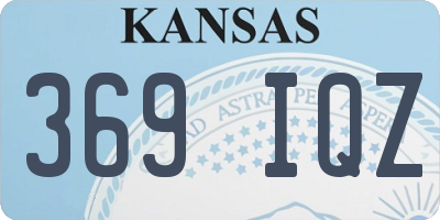KS license plate 369IQZ